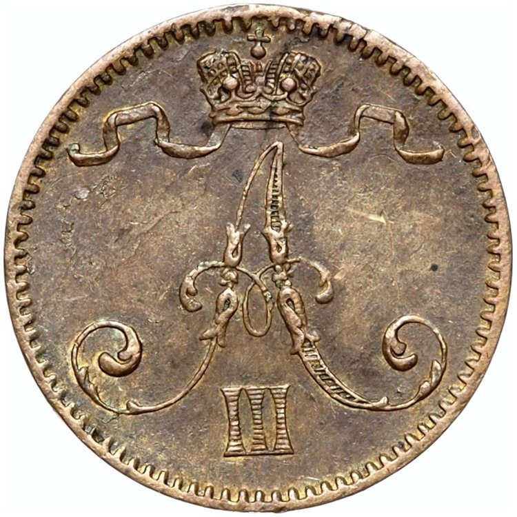 1 пенни 1891 года Для Финляндии