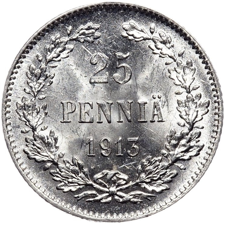 25 пенни 1913 года S Для Финляндии