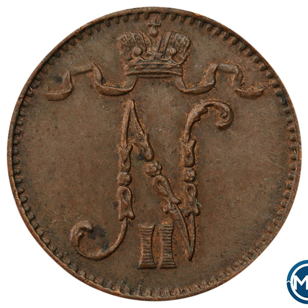 1 пенни 1908 года Для Финляндии