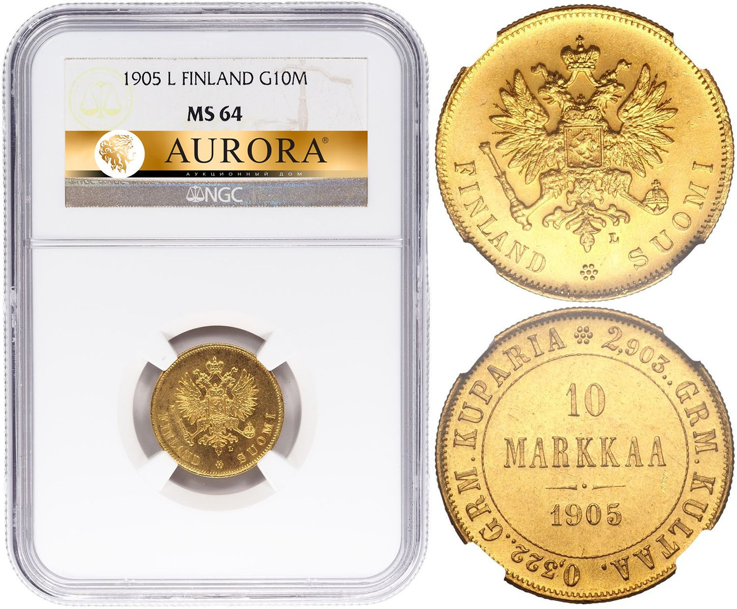 10 марок 1905 года L Для Финляндии