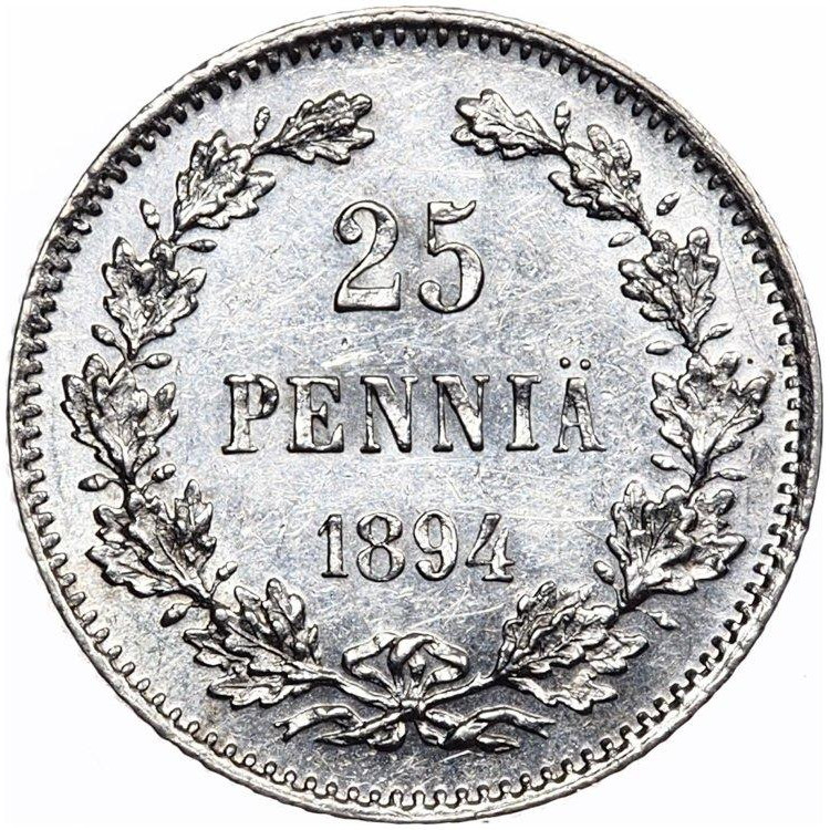 25 пенни 1894 года L Для Финляндии