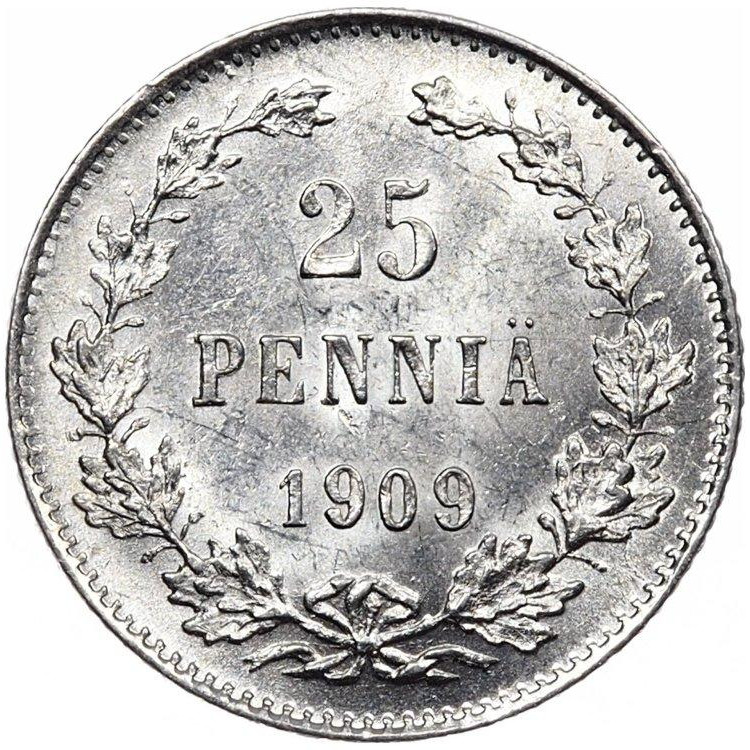 25 пенни 1909 года L Для Финляндии