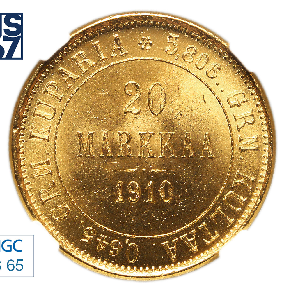20 марок 1910 года L Для Финляндии