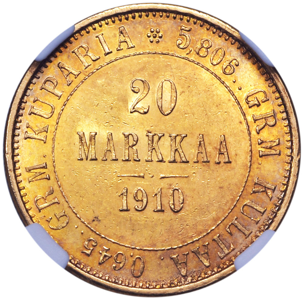 20 марок 1910 года L Для Финляндии