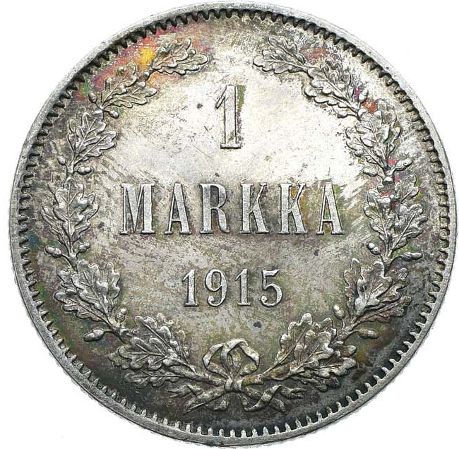 1 марка 1915 года S Для Финляндии