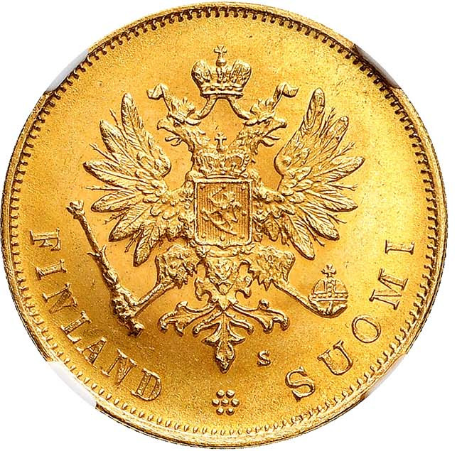 10 марок 1882 года S Для Финляндии