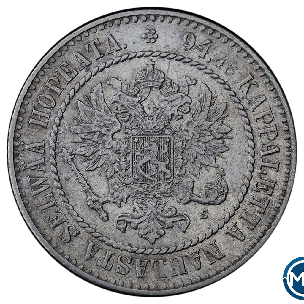 1 марка 1864 года S Для Финляндии