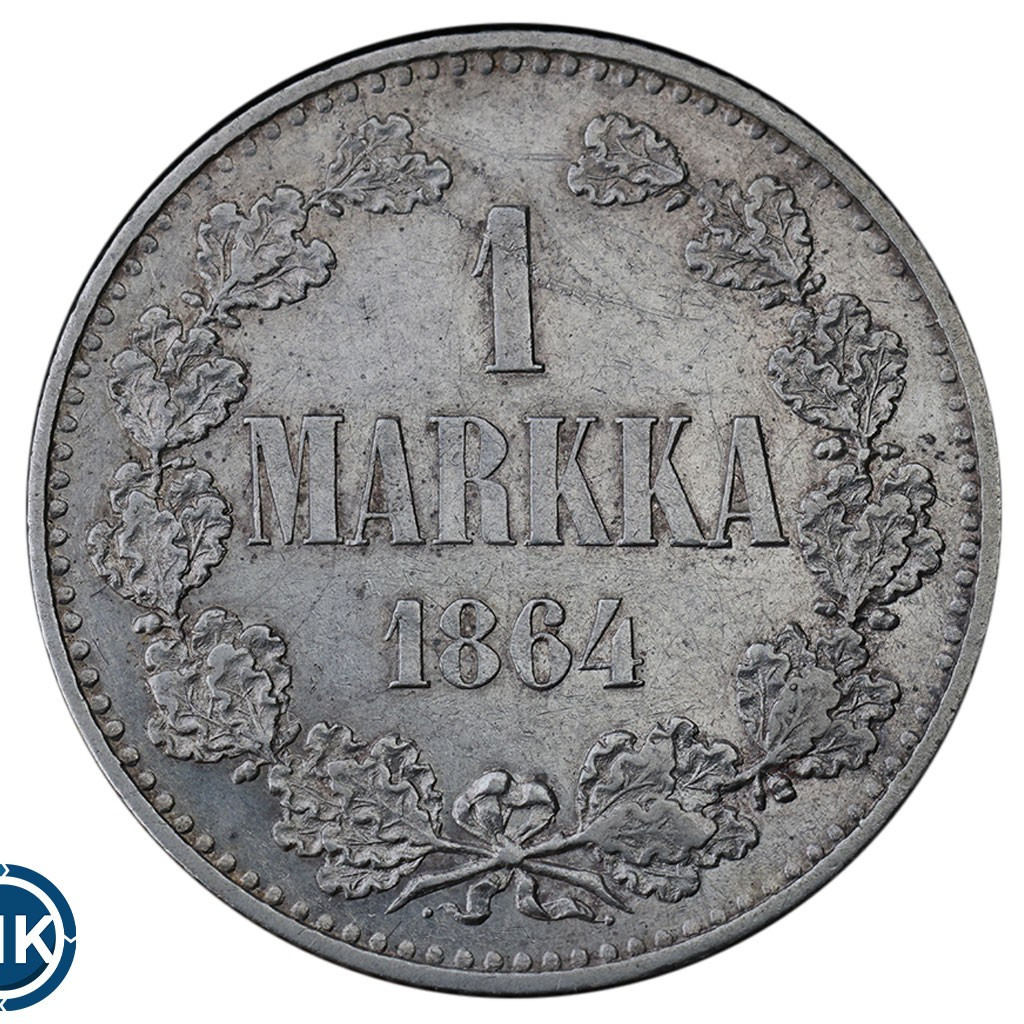 1 марка 1864 года S Для Финляндии