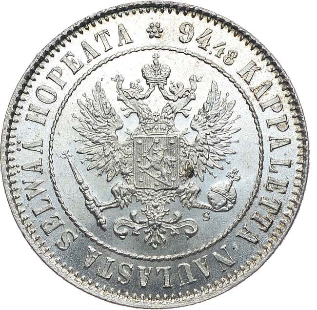 1 марка 1915 года S Для Финляндии