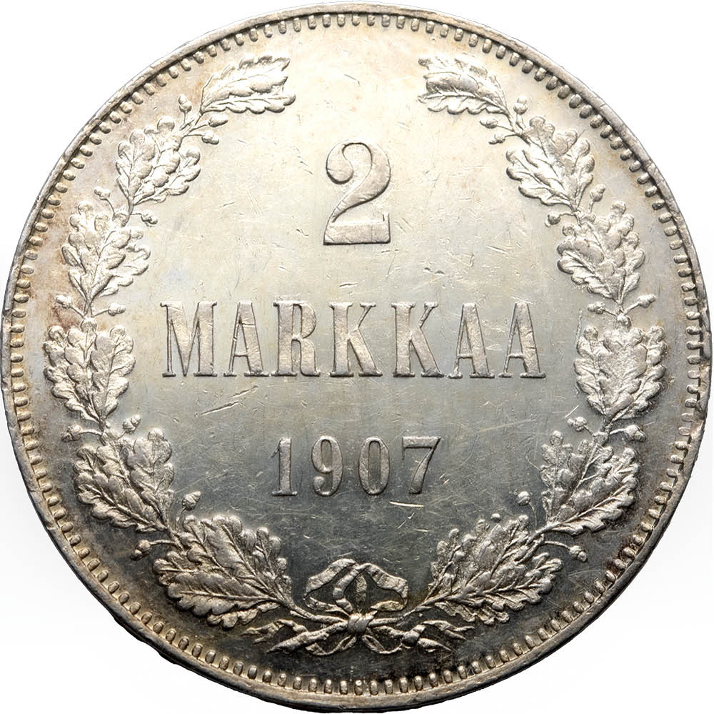 2 марки 1907 года L Для Финляндии