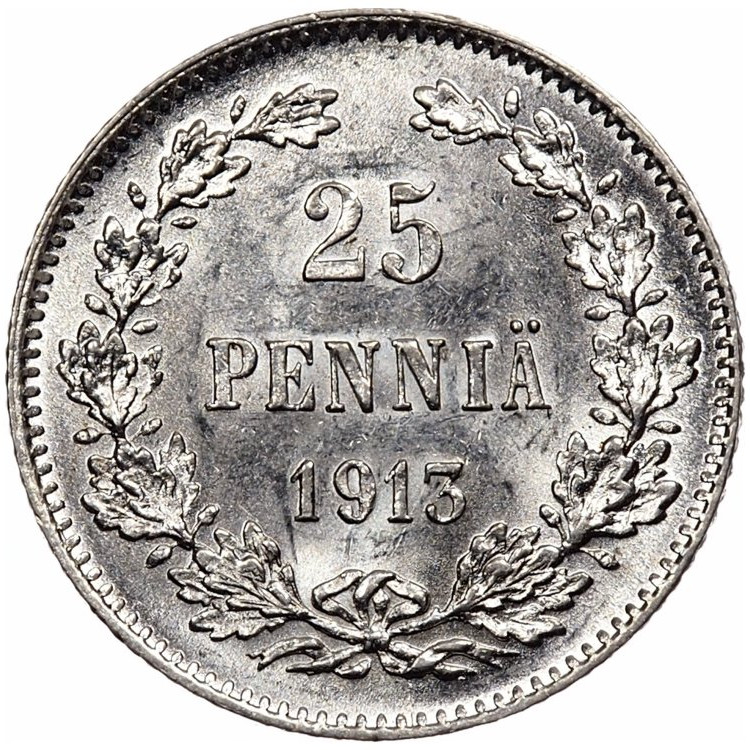 25 пенни 1913 года S Для Финляндии