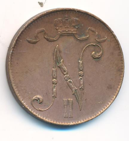 5 пенни 1911 года Для Финляндии