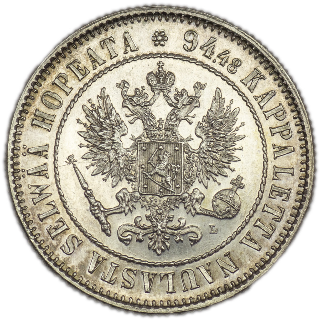 1 марка 1890 года L Для Финляндии