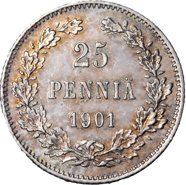 25 пенни 1901 года L Для Финляндии