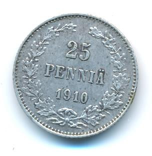 25 пенни 1910 года L Для Финляндии