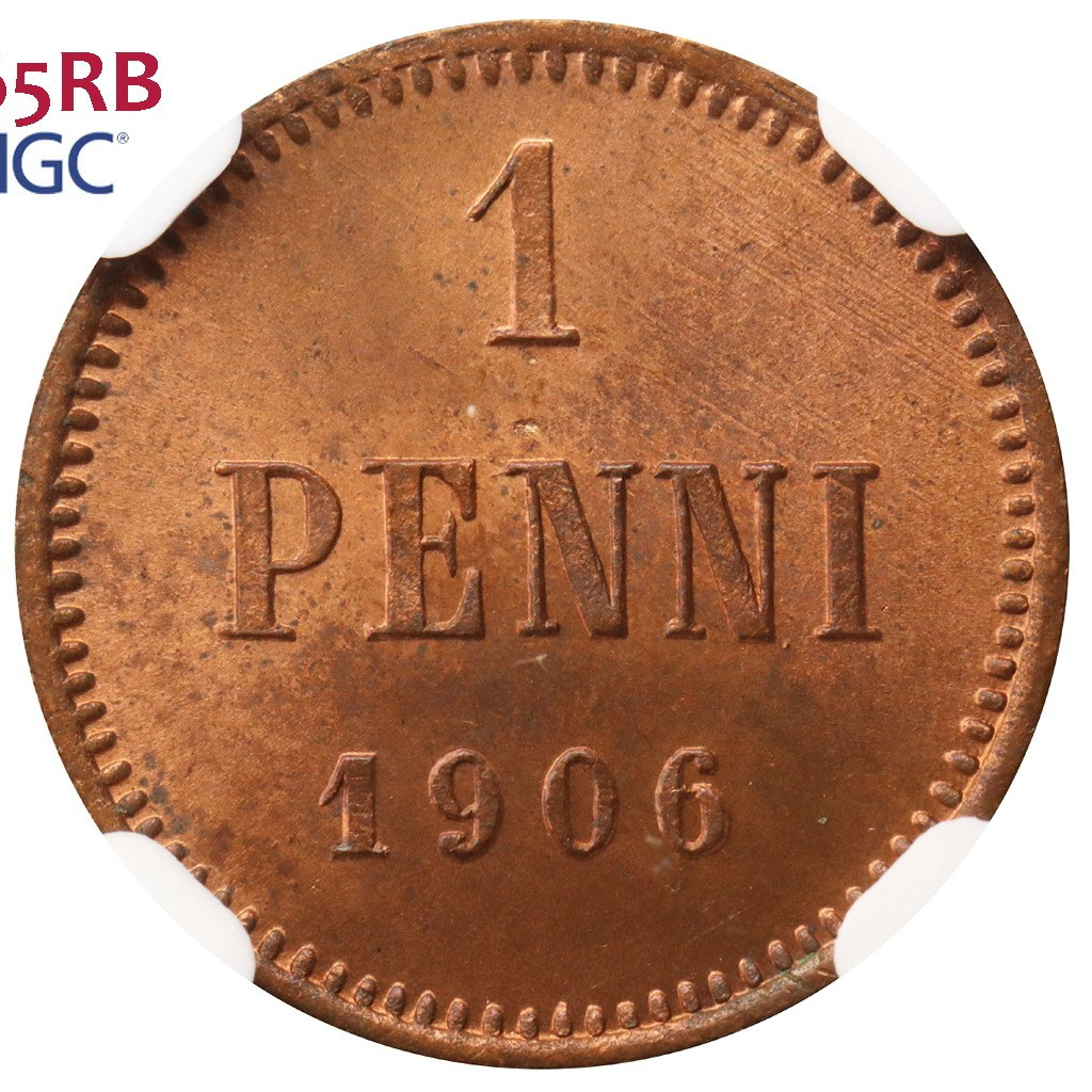 1 пенни 1906 года Для Финляндии