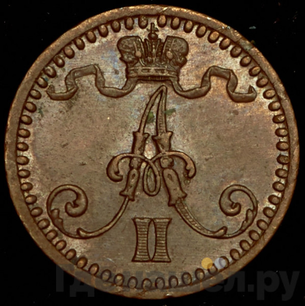 1 пенни 1869 года Для Финляндии