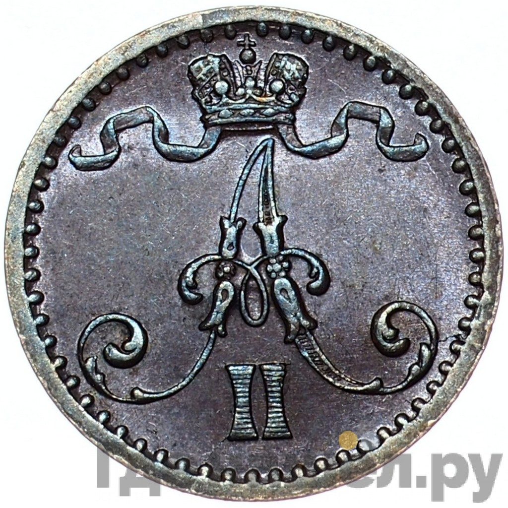 1 пенни 1871 года Для Финляндии