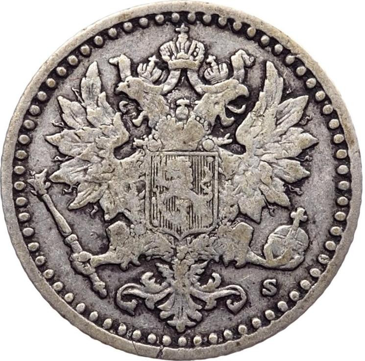 25 пенни 1865 года S Для Финляндии