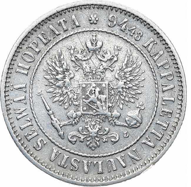 1 марка 1892 года L Для Финляндии