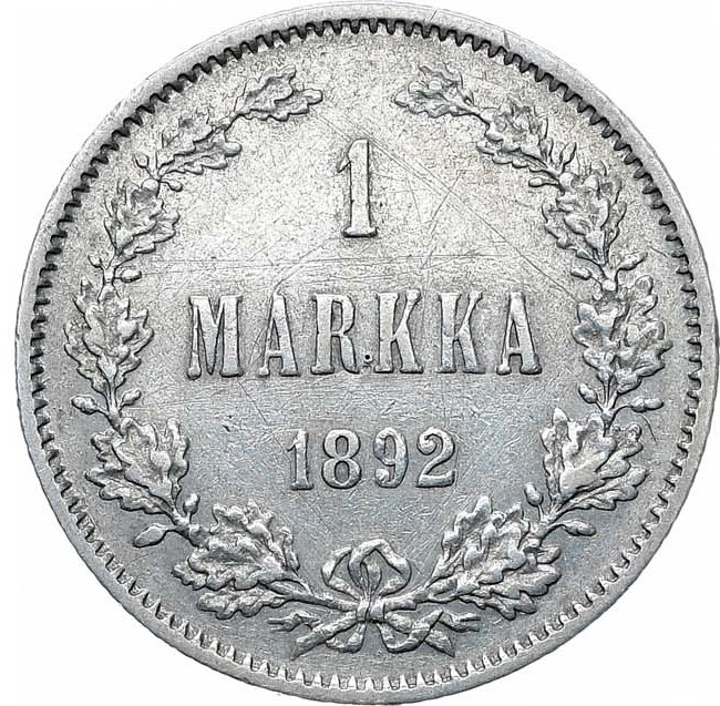 1 марка 1892 года L Для Финляндии