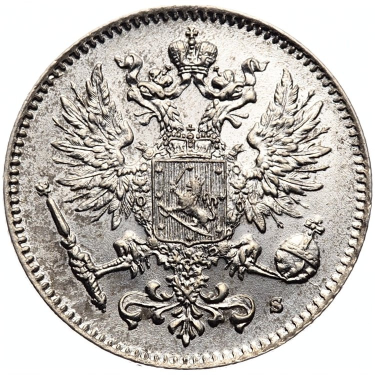 50 пенни 1915 года S Для Финляндии