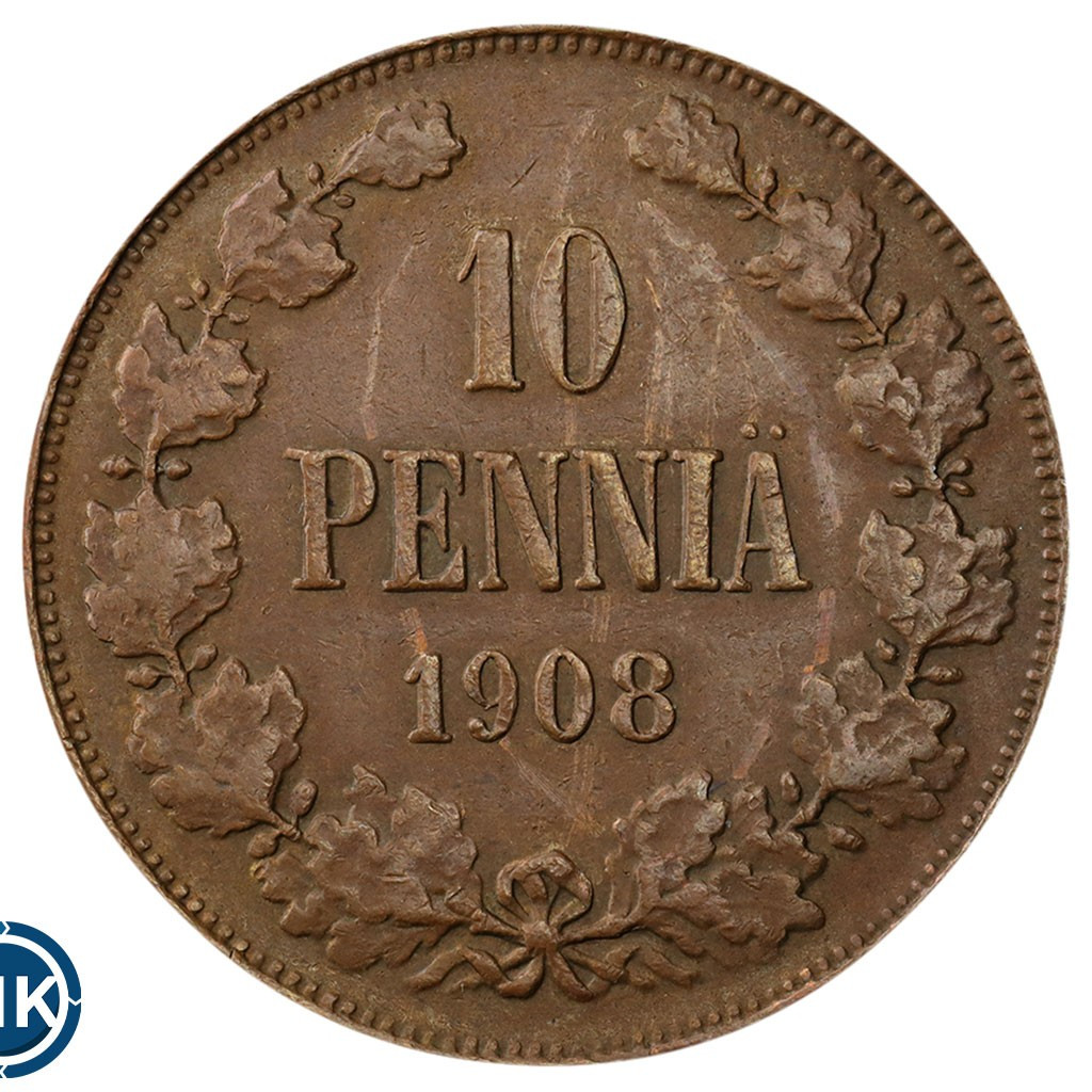 10 пенни 1908 года Для Финляндии