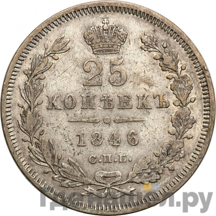 25 копеек 1846 года СПБ ПА