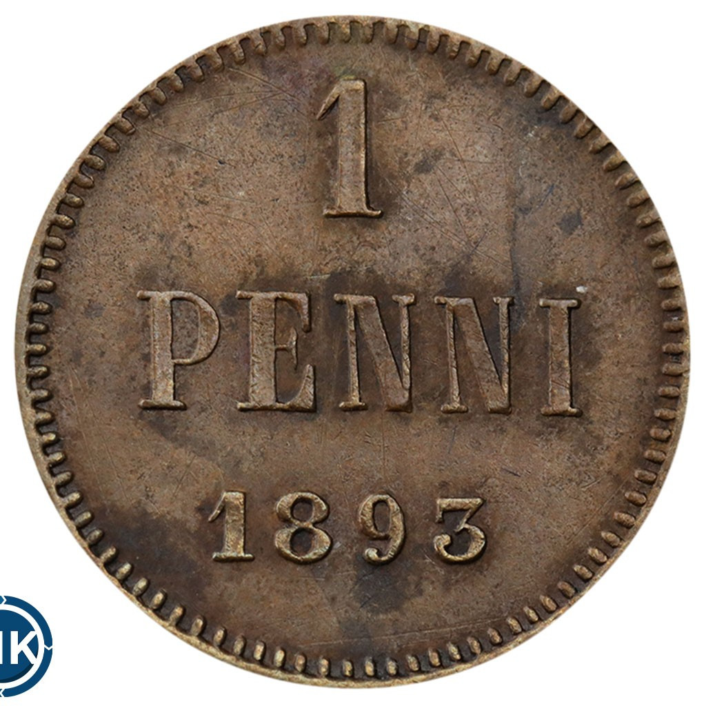 1 пенни 1893 года Для Финляндии