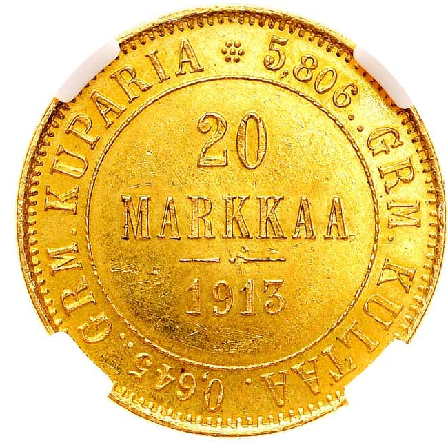 20 марок 1913 года S Для Финляндии