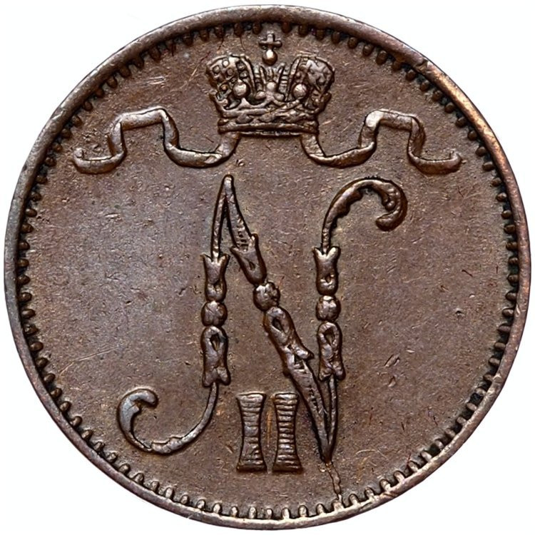 1 пенни 1906 года Для Финляндии