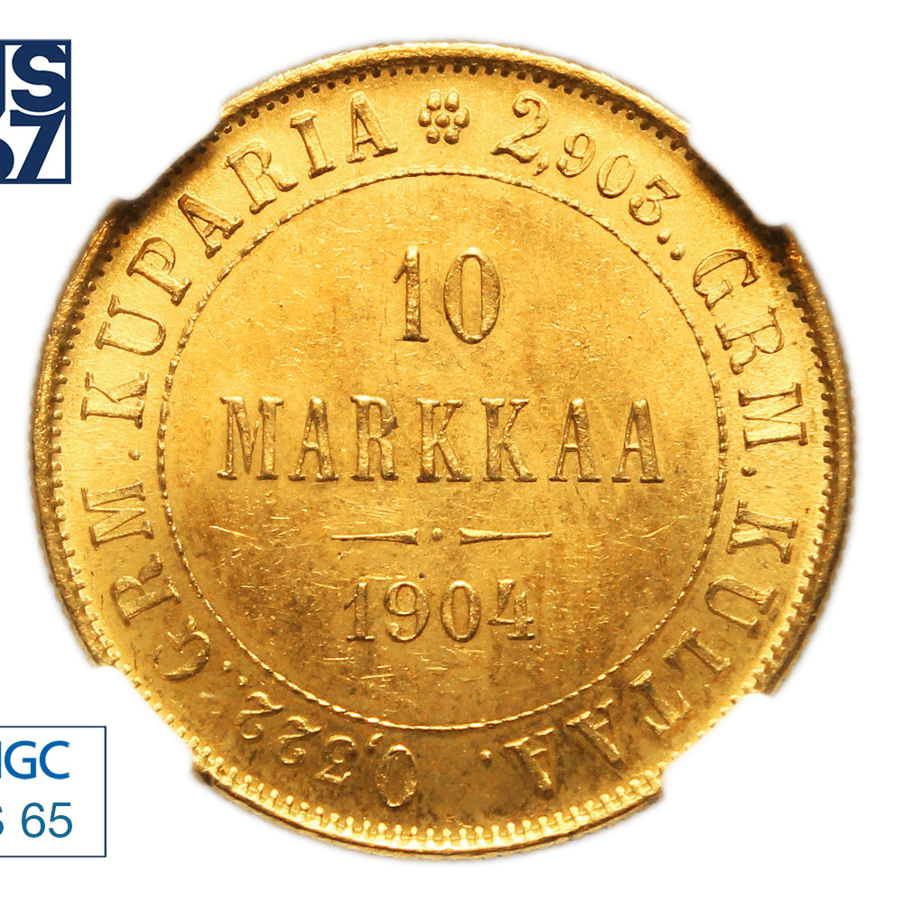 10 марок 1904 года L Для Финляндии