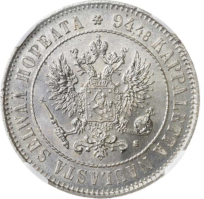 1 марка 1915 года S Для Финляндии