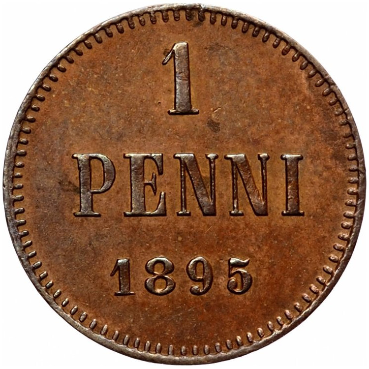 1 пенни 1895 года Для Финляндии