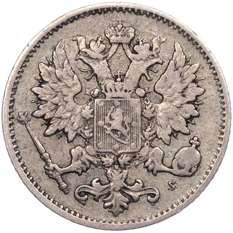 25 пенни 1876 года S Для Финляндии