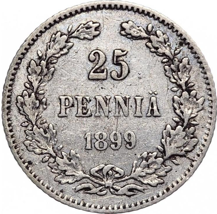 25 пенни 1899 года L Для Финляндии