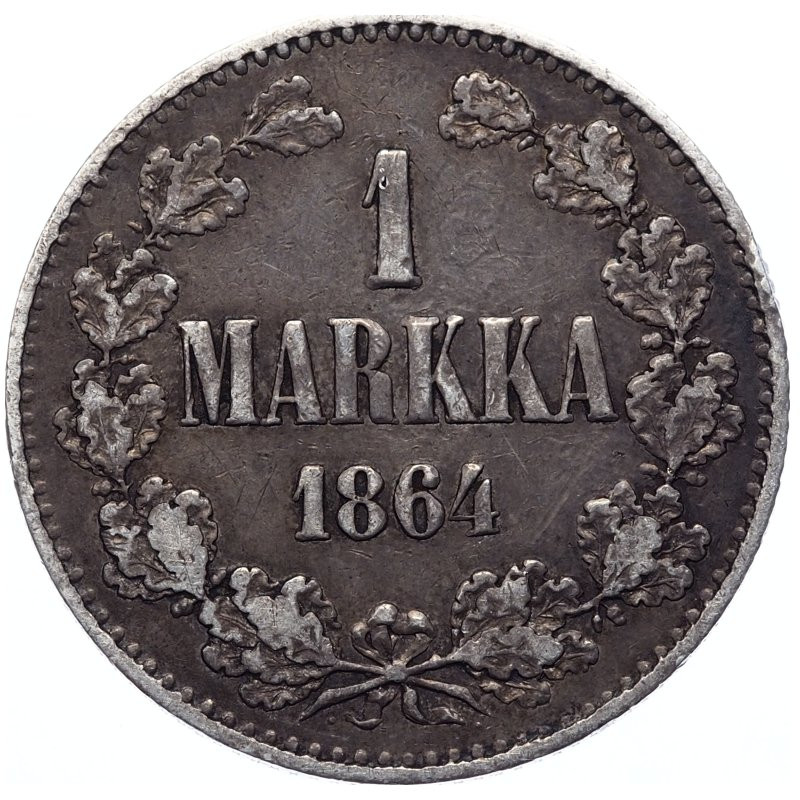 1 марка 1864 года S Для Финляндии
