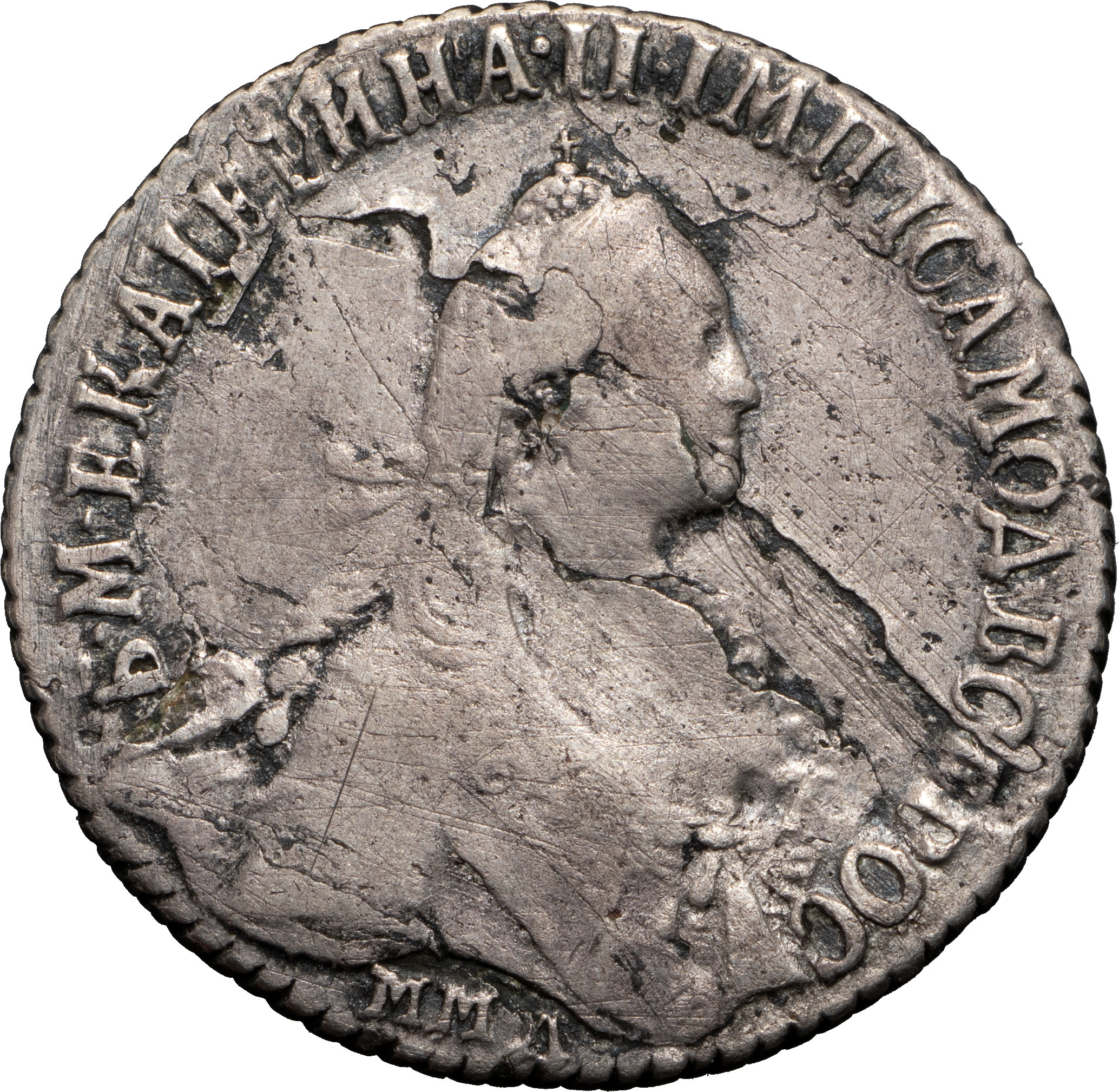 Полуполтинник 1775 года ММД СА