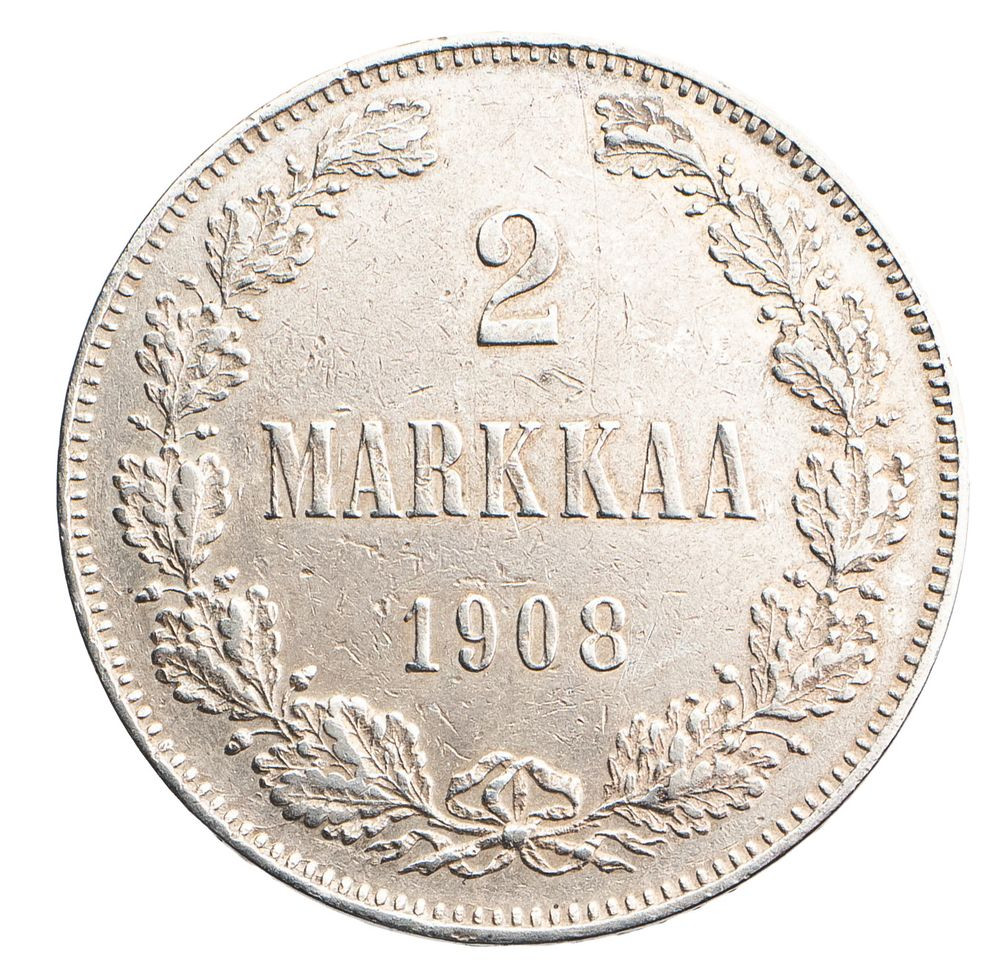 2 марки 1908 года L Для Финляндии