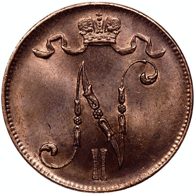 5 пенни 1915 года Для Финляндии