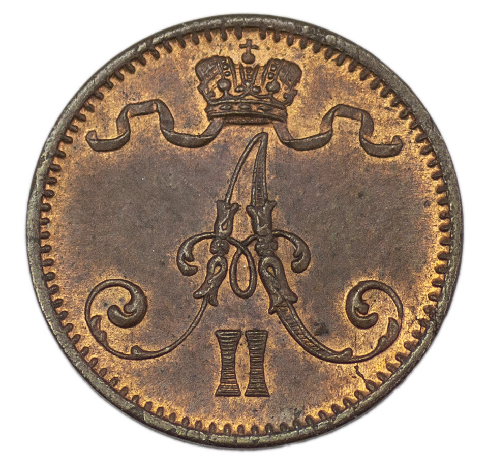 1 пенни 1875 года Для Финляндии