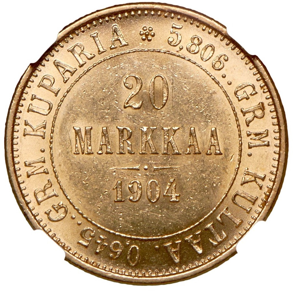 20 марок 1904 года L Для Финляндии