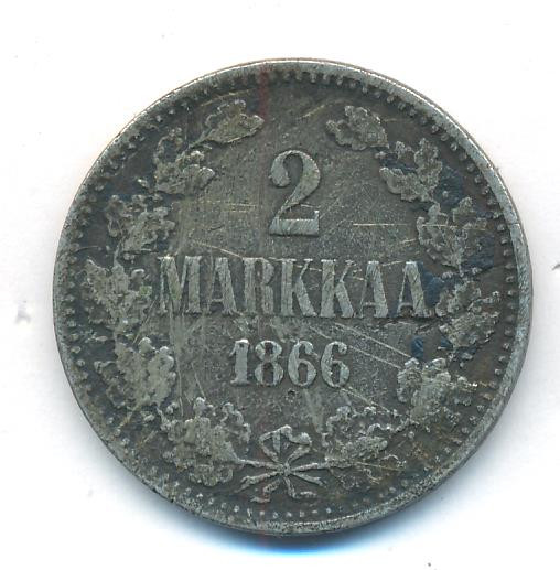 2 марки 1866 года S Для Финляндии