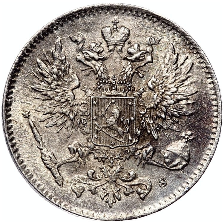 50 пенни 1916 года S Для Финляндии