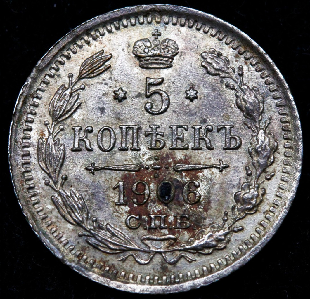 10 копеек 1906 года СПБ ЭБ