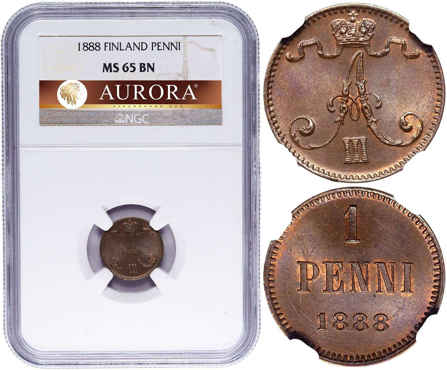1 пенни 1888 года Для Финляндии