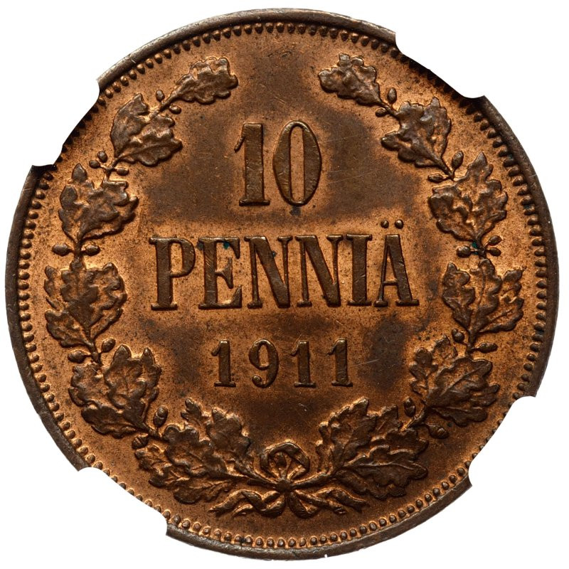 10 пенни 1911 года Для Финляндии