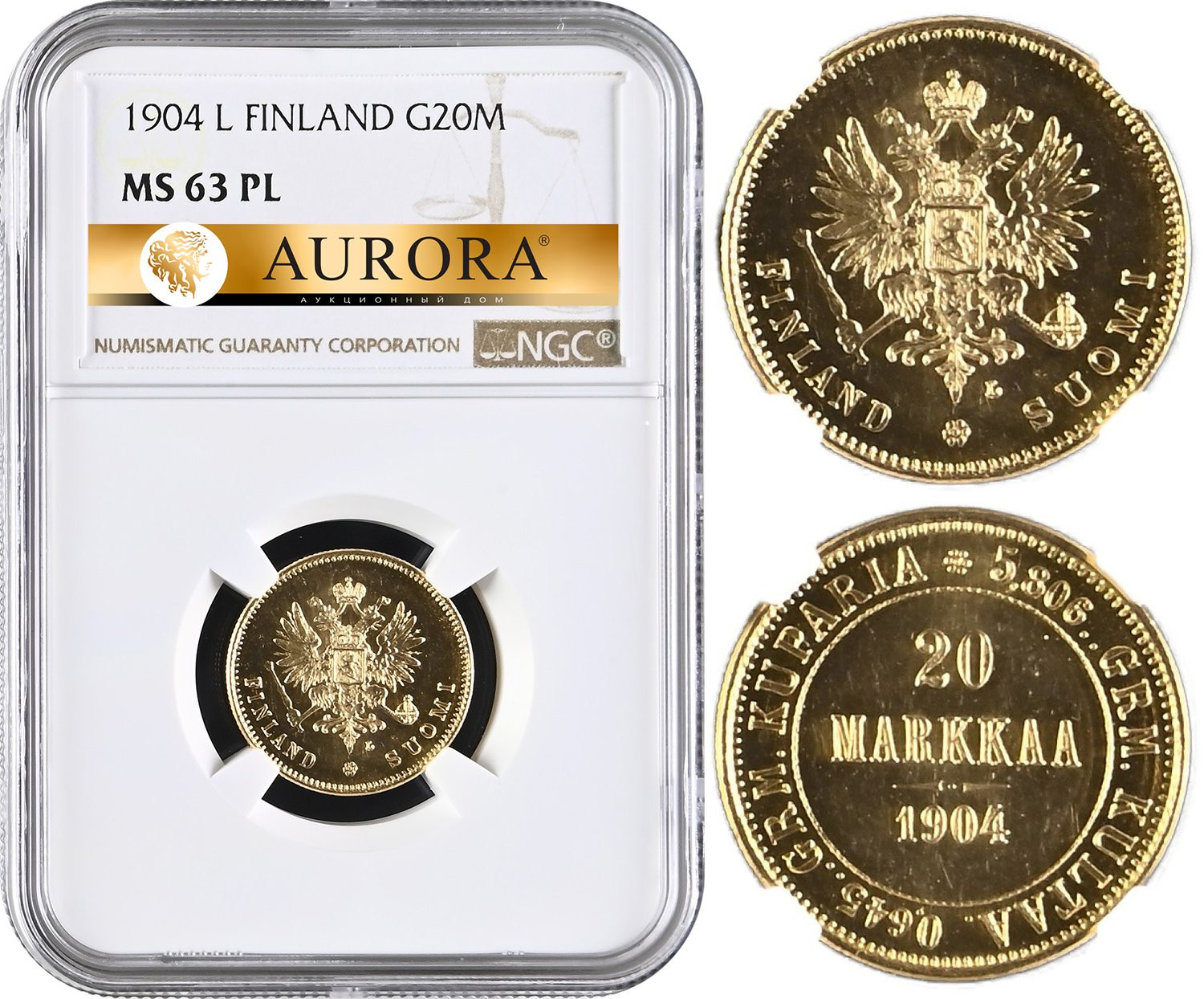 20 марок 1904 года L Для Финляндии