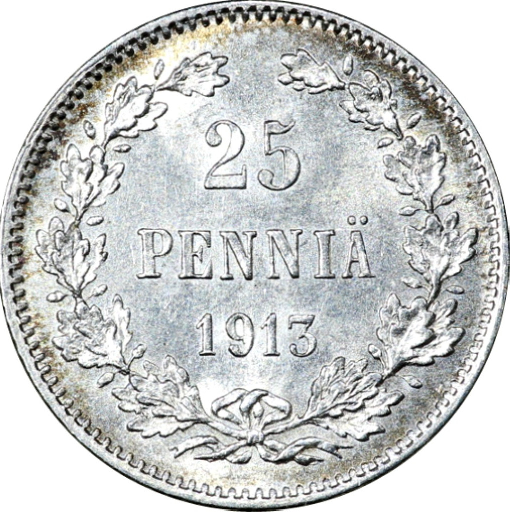 25 пенни 1913 года S Для Финляндии