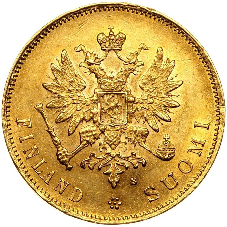 10 марок 1879 года S Для Финляндии
